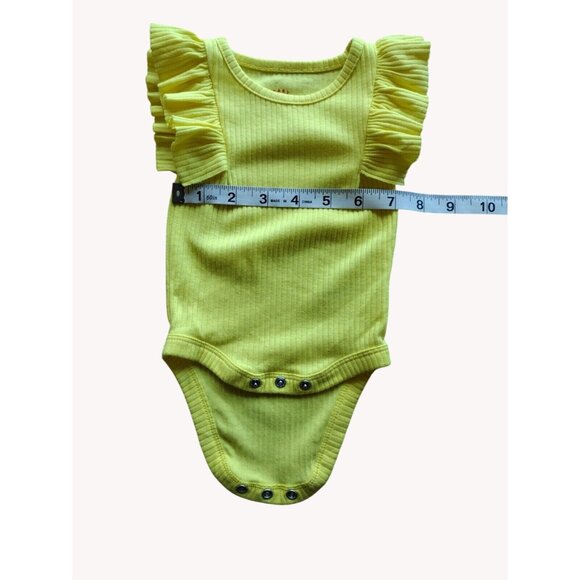 Cat Jack Baby One Piece Newborn Yellow Ruffle - Picture 5 of 9